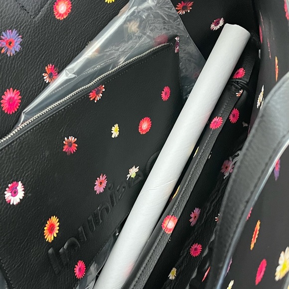 Desigual Reversible Floral Shopper Bag - Picture 6 of 8